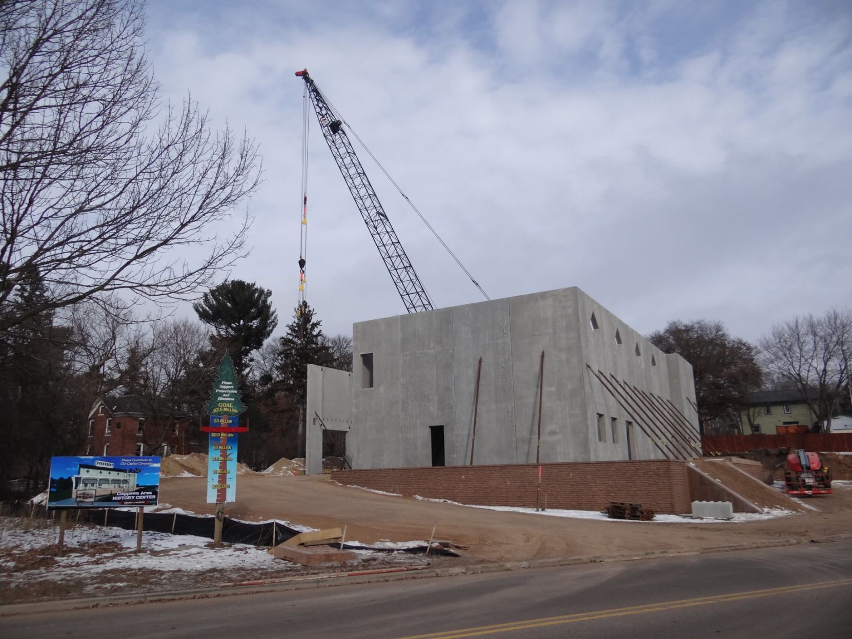 Chippewa Area History Center construction